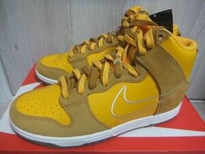 新品 NIKE WMNS DUNK HIGH SE FIRST USE GOLD SUEDE/SAIL WMNS 28.5cm（MENS 28cm）☆ナイキ ダンク ゴールド DH6758-700