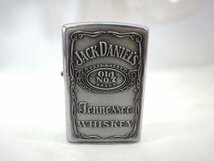 未使用品 ZIPPO/ジッポー ジャックダニエル JACK DANIEL'S エンブレム シルバー 2001年 ④_画像2