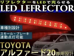 LED 発光 リフレクター 20系 30系 ヴェルファイア アルファードレッド