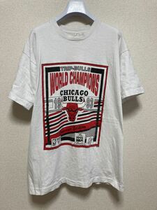 90's USAヴィンテージ NBA CHICAGO BULLS シカゴブルズ Tシャツ 1993 NBA 半袖Tシャツ FRUIT OF THE LOOM XL USA製