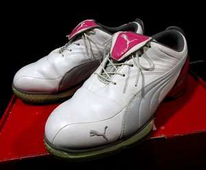  Puma Golf PUMA GOLF185621 cell Beck golf shoes white group 22.5cm lady's 