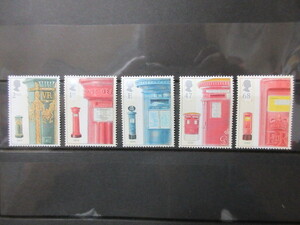 ★郵便関係の切手★　ポスト　5種　イギリス　未使用 / MNH　2002年発行