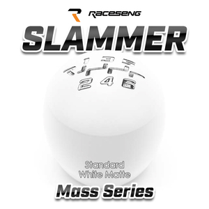 RACESENG：レースセング：SLAMMER（スラマー）GATE2（6速右上R）ホワイトマット：ステンレス製：635g