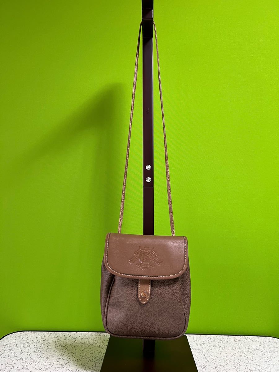 美品 極上!Gucci ビンテージレザー丸型ショルダーバッグ ポシェット
