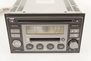 動作確認済 CD MD FM AM 日産純正 B8192-89901 オーディオ ヘッドユニット メインユニット クラリオン ノート キューブ キャラバン他@305d