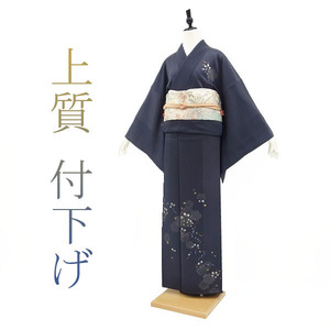  tsukesage kimono gold silver . processing . black Sakura spring winter formal silk silk recycle used brand new length 170.68.5 TL size ....sb10743