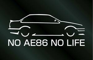 AE86 カローラレビン 2ドア NO AE86 NO LIFE ステッカー (R) (Lサイズ)横20cm レビン 前期 後期 切り文字ステッカー シール