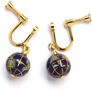 lapis*lazli[ globe motif ]. earrings 