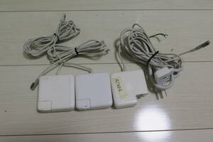 APPLE 60W Magsafe Power Adapter A1330 A1344 Portable Power Adapter 60W A1184 3個セット 中古ジャンク品