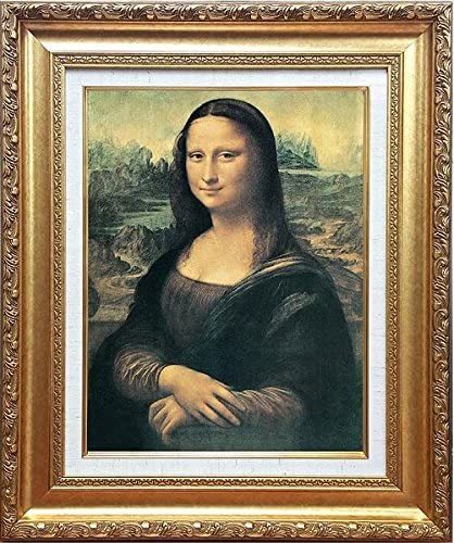 Difícil de obtener la colección de obras maestras mundiales Leonardo da Vinci Mona Lisa enmarcada interior de lujo pintura enmarcada de lujo obra maestra arte pintura arte nuevo, obra de arte, cuadro, otros