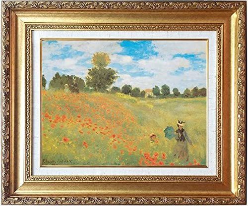 [Reproduction] Hard to find collection of world masterpieces Claude Monet Poppies Landscape painting Interior Luxury framed painting Masterpiece Art Picture Art New Framed, Artwork, Painting, others