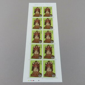 [Stamp 0313] Commemorative Stamp National Treasure Series Vol. 4 Kozakura Weiwei Armor 1988 Showa 63 100 иен 10 сторон 1 лист