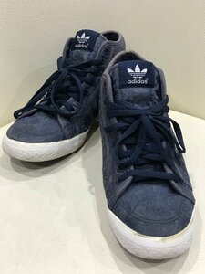 ■【YS-1】 アディダス adidas スニーカー ■ ハイカット 花模様 紺系 24,5cm 【同梱可能商品】K■■