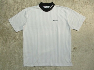 メンズ　Kaepa SPORTS　ストライプ生地　半袖Tシャツ　グレー系　M