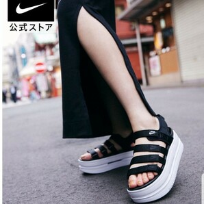 NIKE　クラシック　厚底　新品　サンダル　25　 黒