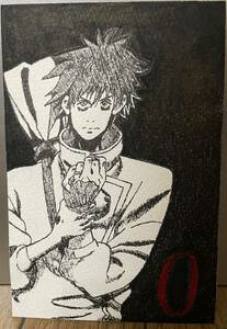 Art hand Auction [Jujutsu Kaisen] Ilustración de obra de arte dibujada a mano de Yuta Otokotsu (postal) al final, historietas, productos de anime, ilustración dibujada a mano