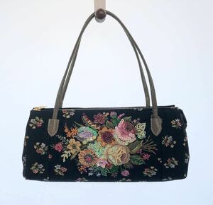 KBN-158 # ultimate beautiful goods # ThinkBee! sink Be embroidery beads equipment ornament canvas handbag shoulder shoulder .. bag floral print 