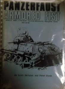 PANZERFAUST ARMORED FIST/1/76戦術級ミニチュアウォーゲームルールセット/未開封品/日本語訳無し