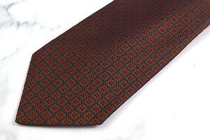 398 jpy ~ Jim Thompson fine pattern pattern brand necktie men's Brown navy superior article 