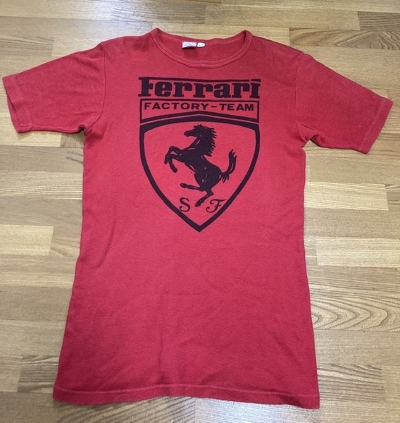 70's VINTAGE 染み込み “ Ferrari FACTORY TEAM “ Tシャツ ヴィンテージ オリジナル 古着 stylewise