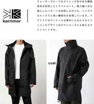  新品 Karrimor pioneer long coat カリマーパイオニア ロング コート S ブラック 定価3.5万 フード収納可 防風 防水 透湿_画像1