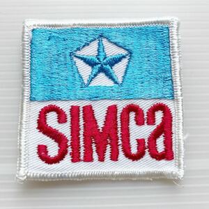 ワッペン SIMCA 約6×6cm ロスアンゼルスにて購入 未使用 古着屋 四角 アメカジ アメリカン ビンテージ レトロ 50's 車系 vintage CAR 3