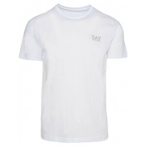 Tシャツ エンポリオアルマーニ EA7 メンズ 胸ロゴ ホワイト Ｌサイズ/送料無料メール便　ポイント消化
