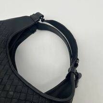 1円〜【極美品】BOTTEGA VENETA ボッテガヴェネタ トートバッグ ショルダーバッグ イントレチャート カンパーナ PVC 編み込み ブラック_画像9