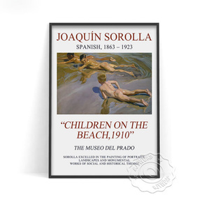 G1760 ホアキン・ソローリャ Joaquin Sorolla キャンバスアートポスター 50×70cm インテリア 雑貨 海外製 枠なし A