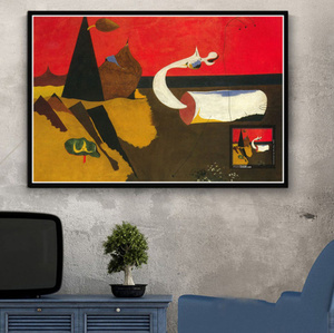 G301 ジョアンミロ Joan miro キャンバスアートポスター 50×70cm イラスト インテリア 雑貨 海外製 枠なし M