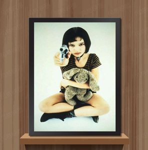 G366 レオン LEON ジャン・レノ ナタリー・ポートマン キャンバスアートポスター イラスト 50×70cm 海外製 インテリア 雑貨 D