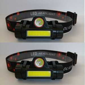 LED ヘッドライト 2個セット 作業灯 アウトドア スポーツ キャンプ 釣り 防災 防犯 防水仕様 2個