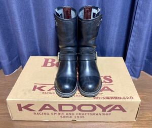 KADOYAカドヤ23cmエンジニアブーツBoots&Boots安藤製靴ライダースブーツ ツーリングブーツレザーブーツ ライディングブーツ バイカーブーツ