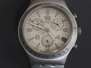  rare Vintage Swatch Swatch Irony chronograph quartz clock aluminium made control No.00213