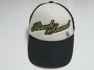 【送料無料】BEACH SOUND 黒白系色 フリー シンプルデザイン メンズ レディース スポーツキャップ ハット 帽子 1個