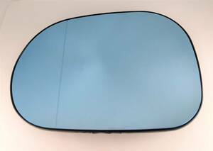 (送料込) BENZベンツ W163 Mクラス ML ドアミラーガラス左側【ブルー・新品】1998-2002年