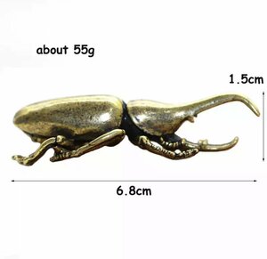 LHH559★真鍮のカブトムシ 昆虫 虫 甲虫 兜虫 置物 小物 装飾 ミニチュア 銅 雑貨 真鍮 カブトムシ インテリア アンティーク