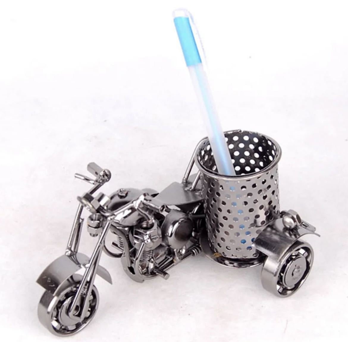 LHH602★2 types in total, 1 type selected Vintage Motorcycle Retro Miscellaneous Goods Motorcycle Pen Holder Pen Holder Interior Ornament Accessory Object Decoration, handmade works, interior, miscellaneous goods, ornament, object