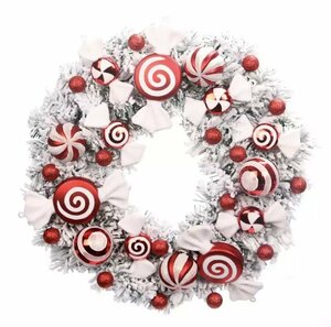 LHH608★40cm クリスマスリース クリスマス ガーランド キャンディー 飾り 可愛い リース デコレーション オーナメント インテリア 装飾