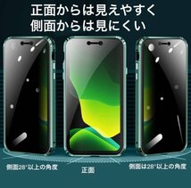 LHH396覗き見防止+両面ガラス+レンズカバー一体型 iPhone12/12Pro/12Promax/12mini 対応アルミ合金 ロック機能付夜光エアバック フィルム不_画像2