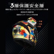 TZX457★オートバイヘルメットダブルレンズ取り外し可能なインナーライナーオートフルフェイスヘルメット男性と女性M -XL サイズ、9色選択_画像4