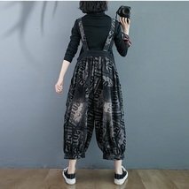 LHW380★新作Ｍ~2XL サロペット レディース　ジーンズ　オーバーオール つなぎ オールインワン ワイドパンツ デニムサロペットゆったり _画像6