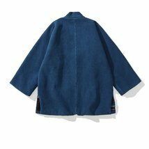 LHH10★ハンドメイド 藍染剣道着 sashiko indigo 刺し子 カバーオール ワークジャケット15OZ 綿100% インディゴ 厚手 M/L/XL/2XL _画像2