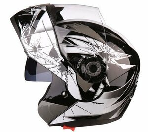 TZX439★バイク ヘルメット フルフェイス フリップアップ メンズ レディース シールド付き 多色サイズ選択可能L