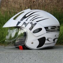 TZX589★バイク 自転車 子供用 半帽、半キャップ ヘルメット ジェットヘルメット フリーサイズ　2色選択可赤色_画像3