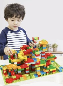 CJM417* Classic LEGO interchangeable loading tree ball Coaster rotation .. intellectual training toy 336 piece 