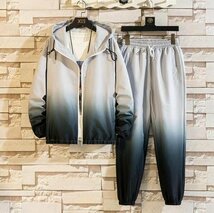 LHW675★秋冬 M~3XL 2色 ジャージ スウェット 上下セット セットアップ メンズ スポーツウェア 長袖 大きいサイズ _画像1