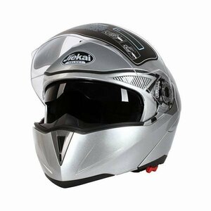 TZX316* мотоцикл двойной линзы full-face шлем * M-XXL размер выбор возможность серебряный 