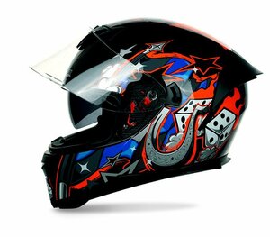 TZX452* motorcycle helmet double lens removed possible inner liner auto full-face helmet man . woman M -XL size,9 color 