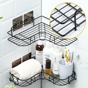 CJM37* bath rack 90 times corner kitchen storage shelves shampoo rack 2 step 